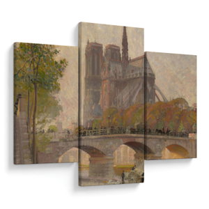 Obraz - Robert William Vonnoh, Notre Dame de Paris, reprodukce (V025218V90603PCS)