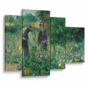 Obraz - Auguste Renoir, Picking Flowers, reprodukce (s hodinami) (V025227V11075C)