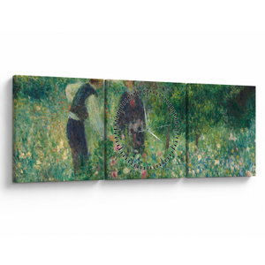 Obraz - Auguste Renoir, Picking Flowers, reprodukce (s hodinami) (V025227V9030C)
