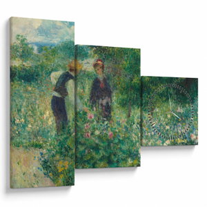 Obraz - Auguste Renoir, Picking Flowers, reprodukce (s hodinami) (V025227V9070C)