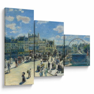 Tablou - Auguste Renoir, Pont Neuf, Paris, reproducere (cu ceas) (V025229V9070C)