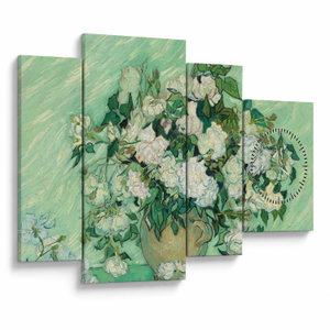 Obraz - Vincent van Gogh, Roses, reprodukce (s hodinami) (V025236V11075C)