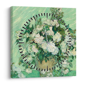 Obraz - Vincent van Gogh, Roses, reprodukce (s hodinami) (V025236V3030C)