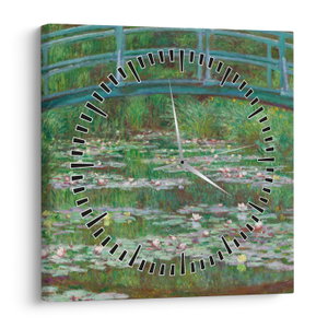 Obraz - Claude Monet, The Japanese Footbridge, reprodukce (s hodinami) (V025251V3030C)