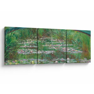 Obraz - Claude Monet, The Japanese Footbridge, reprodukce (s hodinami) (V025251V9030C)