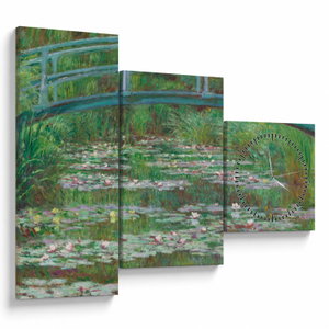 Obraz - Claude Monet, The Japanese Footbridge, reprodukce (s hodinami) (V025251V9070C)