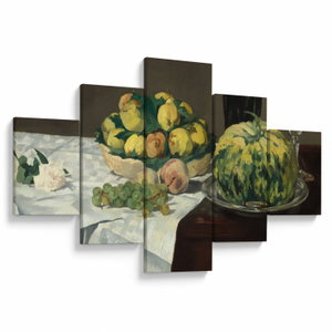 Schilderij - Edouard Manet, Still Life with Melon and Peaches, reproducties (V025256V12570)