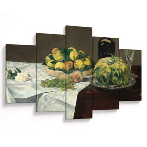Schilderij - Edouard Manet, Still Life with Melon and Peaches, reproducties (V025256V150105)