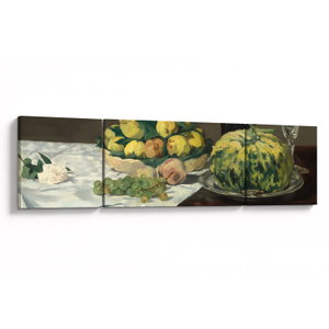 Schilderij - Edouard Manet, Still Life with Melon and Peaches, reproducties (V025256V17050)