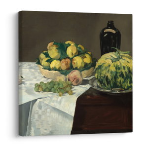Schilderij - Edouard Manet, Still Life with Melon and Peaches, reproducties (V025256V3030)