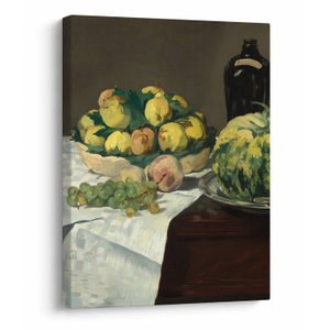 Schilderij - Edouard Manet, Still Life with Melon and Peaches, reproducties (V025256V3040)