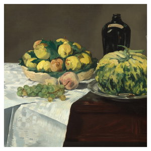 Schilderij - Edouard Manet, Still Life with Melon and Peaches, reproducties (6)