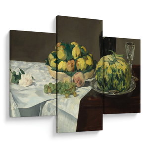 Schilderij - Edouard Manet, Still Life with Melon and Peaches, reproducties (V025256V90603PCS)