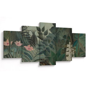 Tablou - Henri Rousseau, The Equatorial Jungle, reproducere (cu ceas) (V025267V15080C)