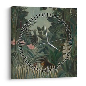 Tablou - Henri Rousseau, The Equatorial Jungle, reproducere (cu ceas) (V025267V3030C)