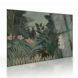 Tablou pe sticlă - Henri Rousseau, The Equatorial Jungle, reproducere (V025267V7050GD)