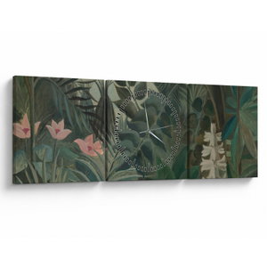 Tablou - Henri Rousseau, The Equatorial Jungle, reproducere (cu ceas) (V025267V9030C)