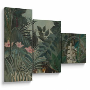 Tablou - Henri Rousseau, The Equatorial Jungle, reproducere (cu ceas) (V025267V9070C)