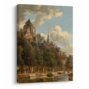 Slika - Jan van der Heyden, View Down a Dutch Canal, reprodukcije