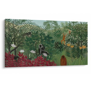 Tablou - Henri Rousseau, Tropical Forest with Monkeys, reproducere (V025282V12070)