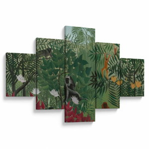 Tablou - Henri Rousseau, Tropical Forest with Monkeys, reproducere (V025282V12570)