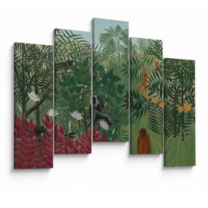 Tablou - Henri Rousseau, Tropical Forest with Monkeys, reproducere (V025282V12590)