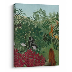 Tablou - Henri Rousseau, Tropical Forest with Monkeys, reproducere (V025282V3040)