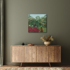 Tablou - Henri Rousseau, Tropical Forest with Monkeys, reproducere (2)