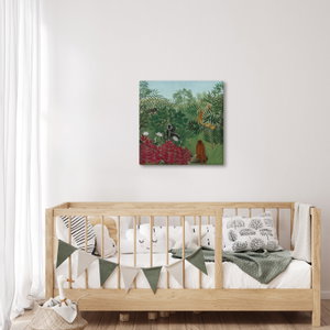 Tablou - Henri Rousseau, Tropical Forest with Monkeys, reproducere (4)