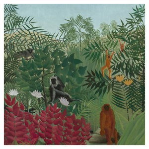 Tablou - Henri Rousseau, Tropical Forest with Monkeys, reproducere (6)