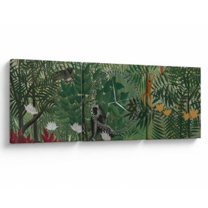Tablou - Henri Rousseau, Tropical Forest with Monkeys, reproducere (cu ceas) (V025282V9030C)