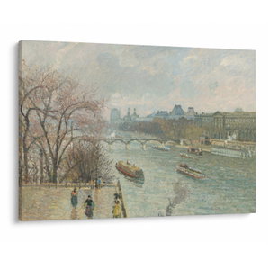 Tablou - Camille Pissarro, The Louvre, Afternoon, Rainy Weather, reproducere (V025283V10070)