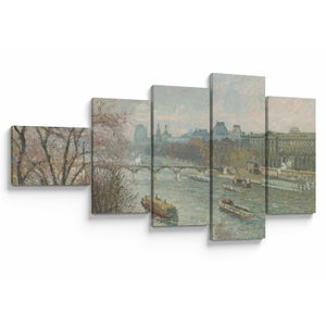 Tablou - Camille Pissarro, The Louvre, Afternoon, Rainy Weather, reproducere (V025283V11060)