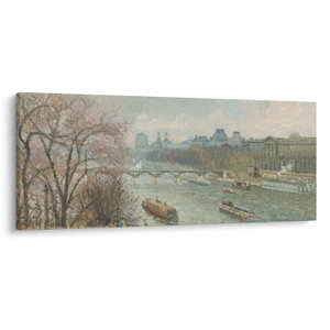Tablou - Camille Pissarro, The Louvre, Afternoon, Rainy Weather, reproducere (V025283V12050)