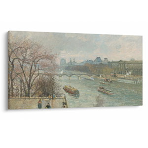 Tablou - Camille Pissarro, The Louvre, Afternoon, Rainy Weather, reproducere (V025283V12070)