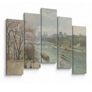 Tablou - Camille Pissarro, The Louvre, Afternoon, Rainy Weather, reproducere (V025283V12590)