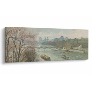 Tablou - Camille Pissarro, The Louvre, Afternoon, Rainy Weather, reproducere (V025283V14558)