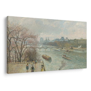 Tablou - Camille Pissarro, The Louvre, Afternoon, Rainy Weather, reproducere (V025283V150100)