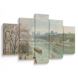 Tablou - Camille Pissarro, The Louvre, Afternoon, Rainy Weather, reproducere (V025283V150105)