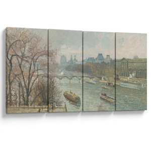 Tablou - Camille Pissarro, The Louvre, Afternoon, Rainy Weather, reproducere (V025283V16080)