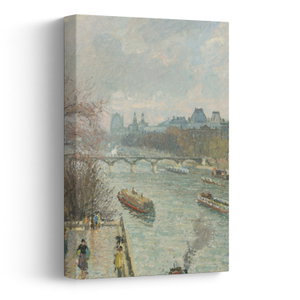 Tablou - Camille Pissarro, The Louvre, Afternoon, Rainy Weather, reproducere (V025283V2030)