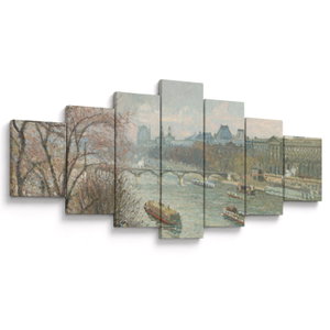 Tablou - Camille Pissarro, The Louvre, Afternoon, Rainy Weather, reproducere (V025283V210100)