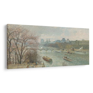 Tablou - Camille Pissarro, The Louvre, Afternoon, Rainy Weather, reproducere (V025283V250125)