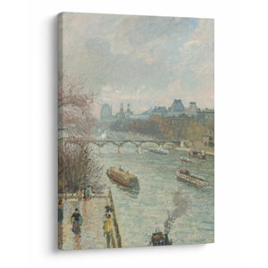 Tablou - Camille Pissarro, The Louvre, Afternoon, Rainy Weather, reproducere (V025283V5070)