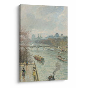 Obraz - Camille Pissarro, The Louvre, Afternoon, Rainy Weather, reprodukce (V025283V6090)