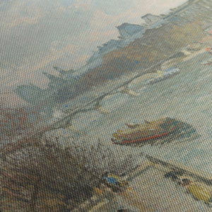 Tablou - Camille Pissarro, The Louvre, Afternoon, Rainy Weather, reproducere (5)