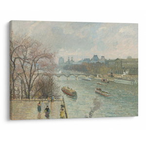 Obraz - Camille Pissarro, The Louvre, Afternoon, Rainy Weather, reprodukce