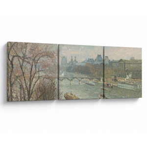 Tablou - Camille Pissarro, The Louvre, Afternoon, Rainy Weather, reproducere (V025283V9030)