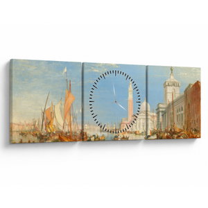 Obraz - Joseph Mallord William Turner, Venice the Dogana and San Giorgio Maggiore, reprodukce (s hodinami) (V025286V9030C)
