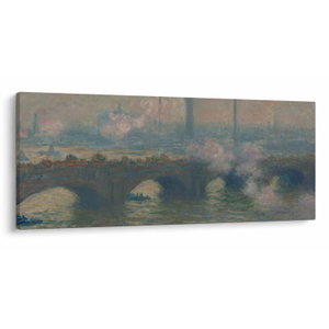 Bild auf Leinwand - Claude Monet, Waterloo Bridge, Gray Day, Reproduktionen
